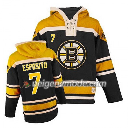 Herren Eishockey Boston Bruins Phil Esposito 7 Schwarz Sawyer Hooded Sweatshirt